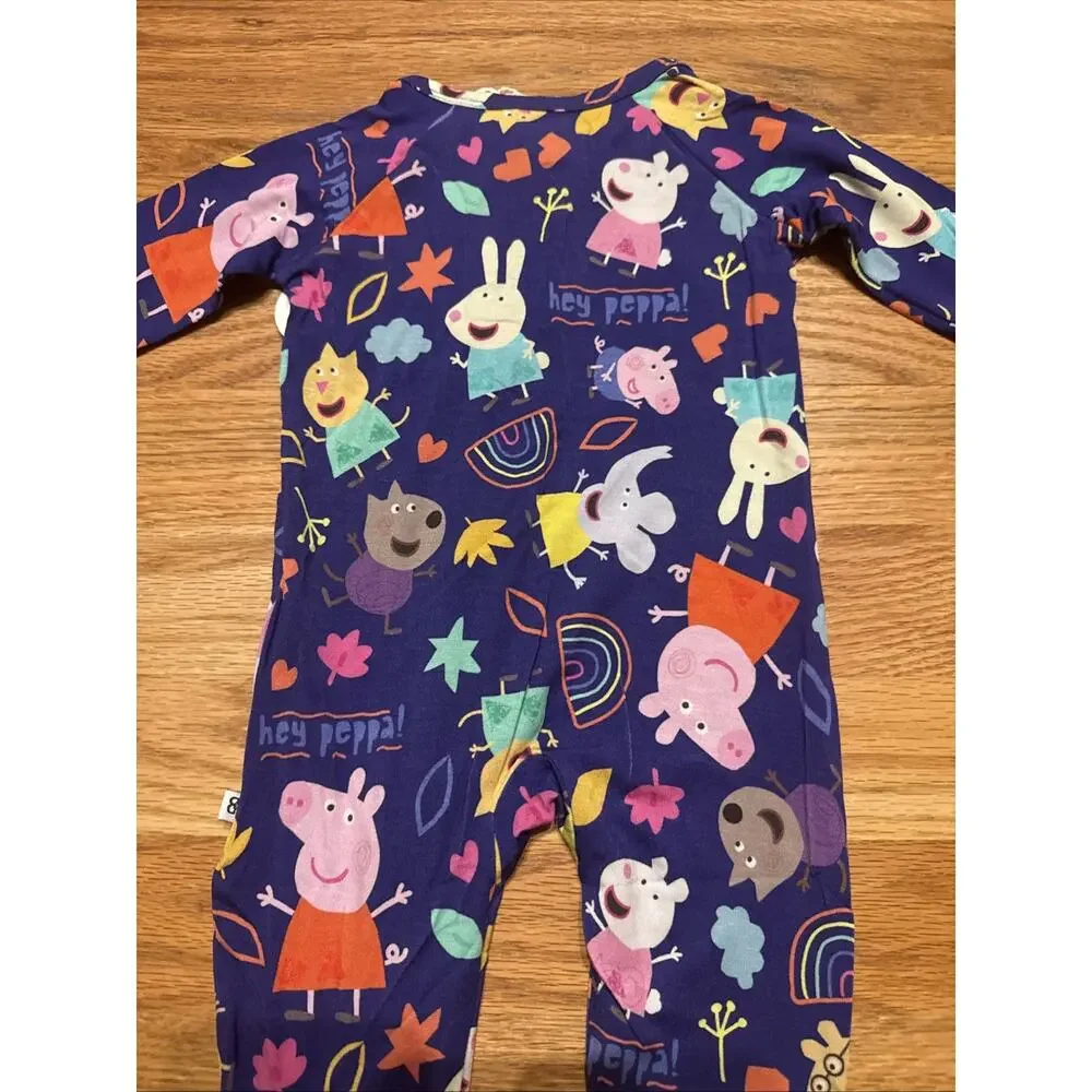 Bums & Roses Peppa Pig Convertible Romper 3-6 Months NWT Bamboo